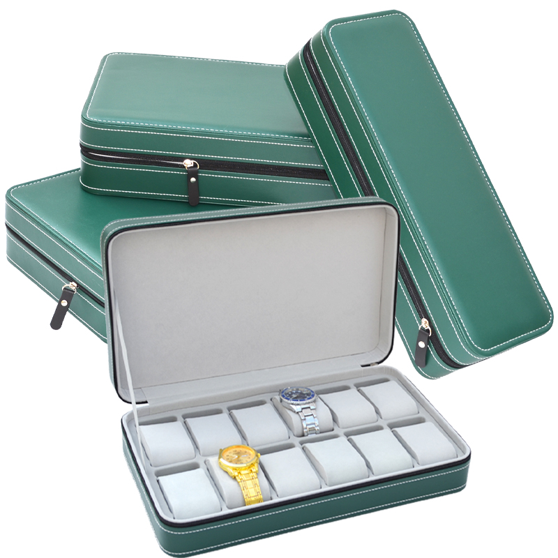 Luxury Watch Collection Box - 2/4/6/8/10/12 Slots Watch Suitcase Organizer Portable