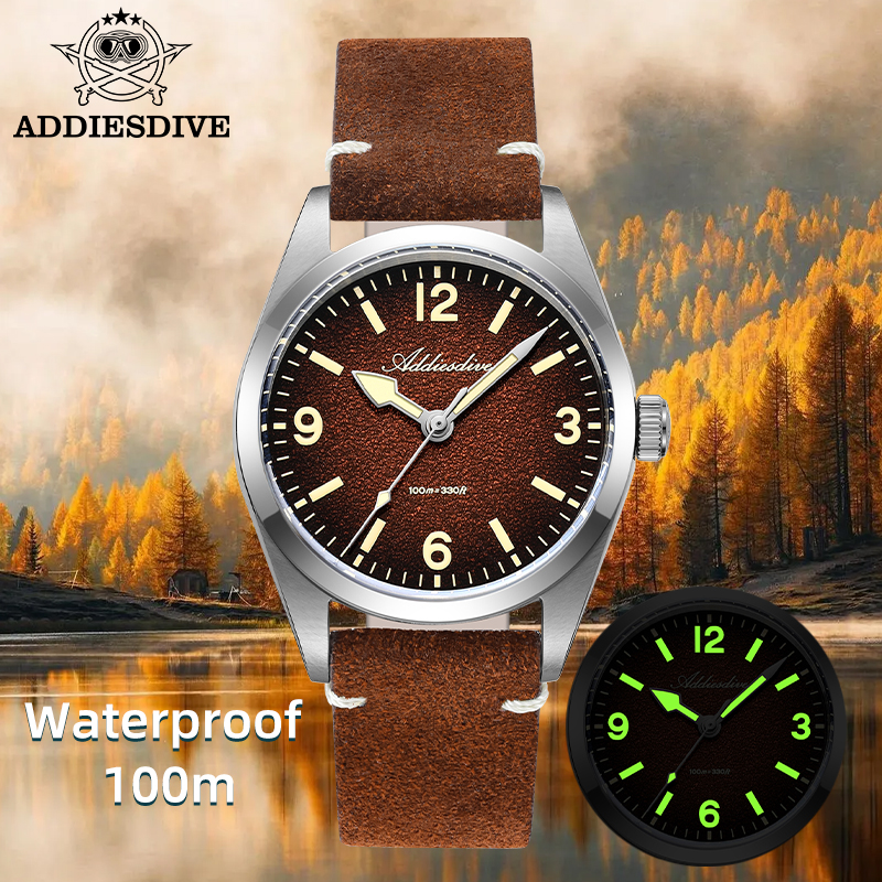 Luxury Watch Case Travel - ADDIESDIVE Japan 2035 Super Luminous Leather
