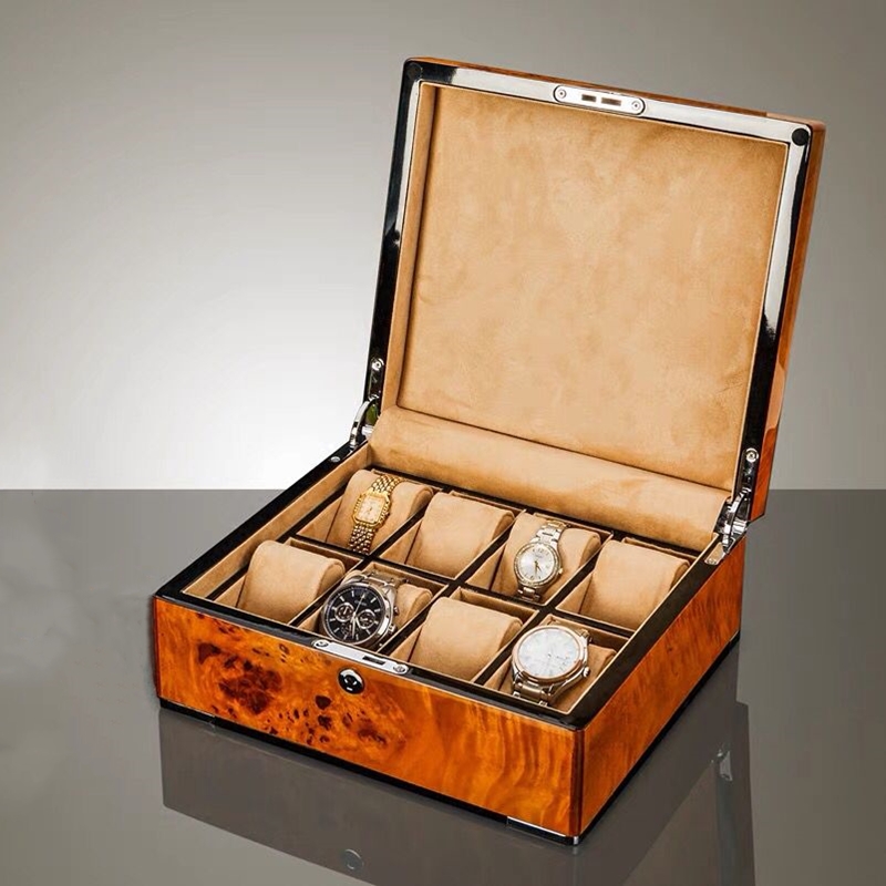 Luxury Watch Collection Box - New 8 Slots Wood Watch Storage
