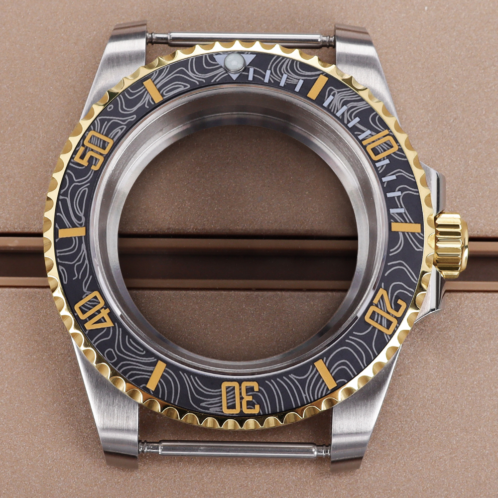 Bronze Case Watch - blak gold Bezel 40mm Luxury Watch