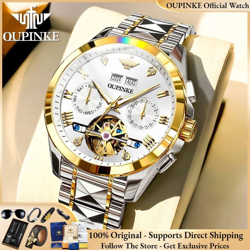 Luxury Watch All Brands - OUPINKE 3186 Men Watch All Automatic