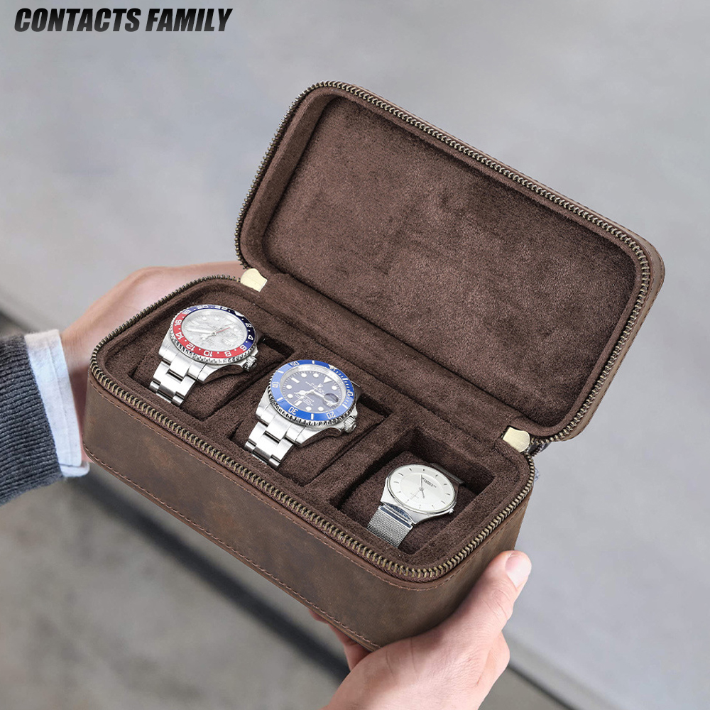 Luxury Watch Case Travel - 10/8/3/2 Grids Luxury Genuine Leather Watch