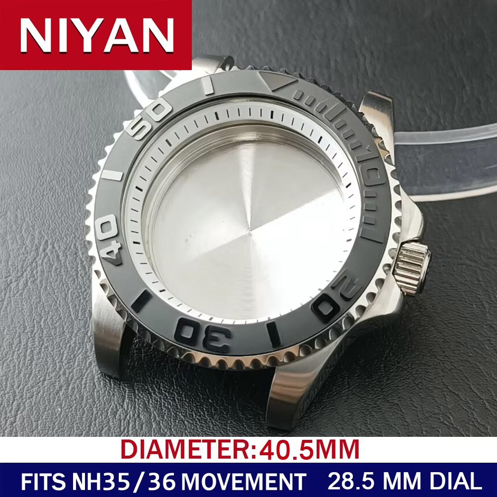 Bronze Case Watch - High-Quality GMT Silvery Black Case Have
