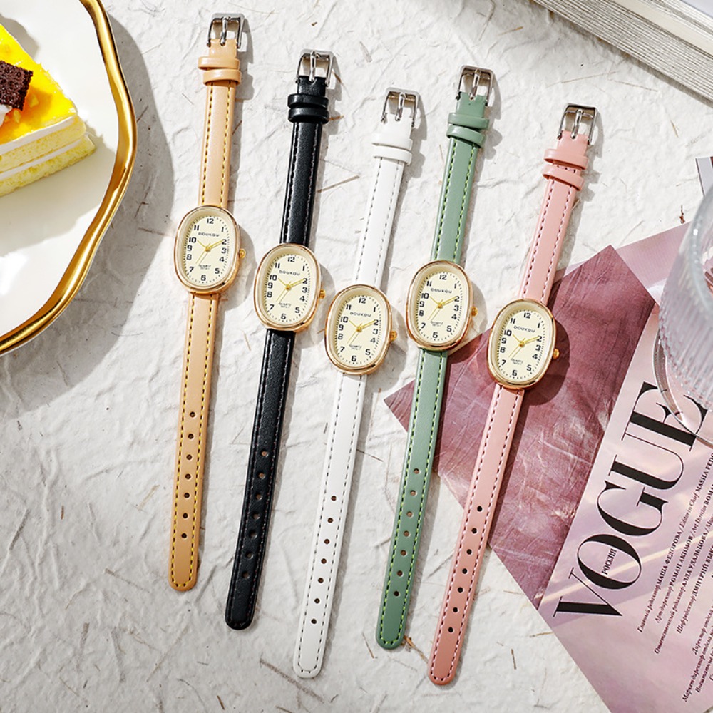 Luxury Oval Dial Women Watches - Luxury Watch Leather Strap 리뷰 및 가격