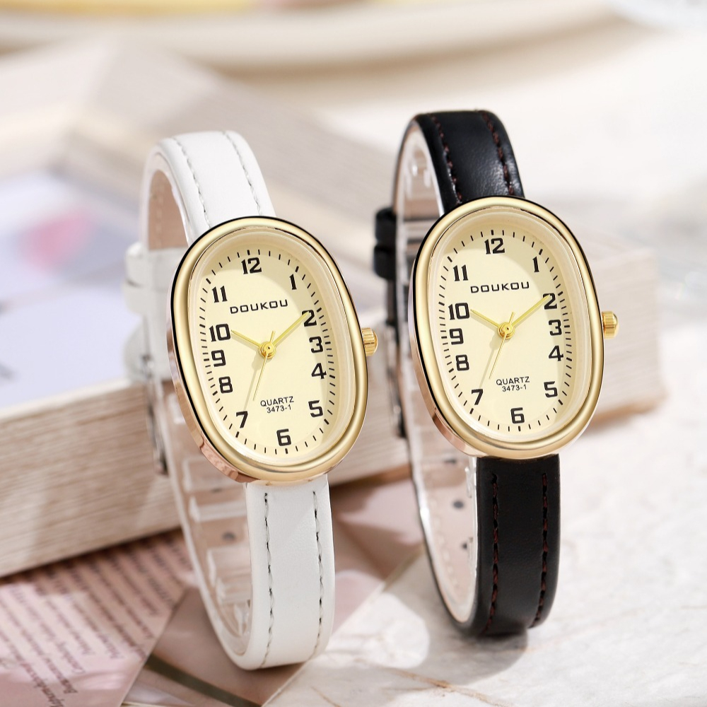Luxury Oval Dial Women Watches - Luxury Watch Leather Strap 리뷰 및 가격