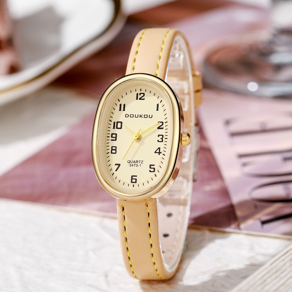 Luxury Oval Dial Women Watches - Luxury Watch Leather Strap 리뷰 및 가격