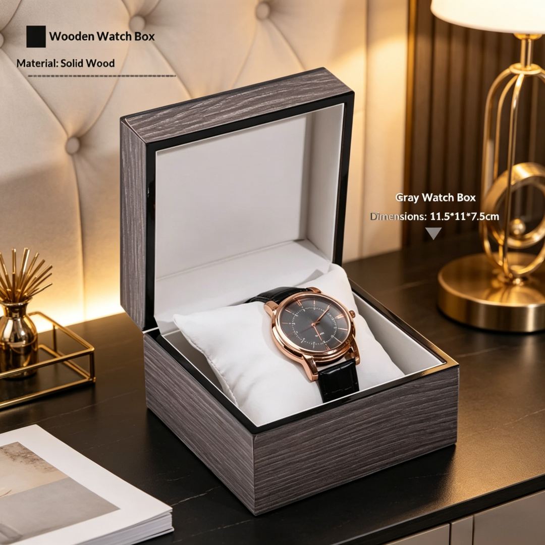 Luxury Red Wooden PU Leather W - Luxury Watch Case Travel 리뷰 및 가격