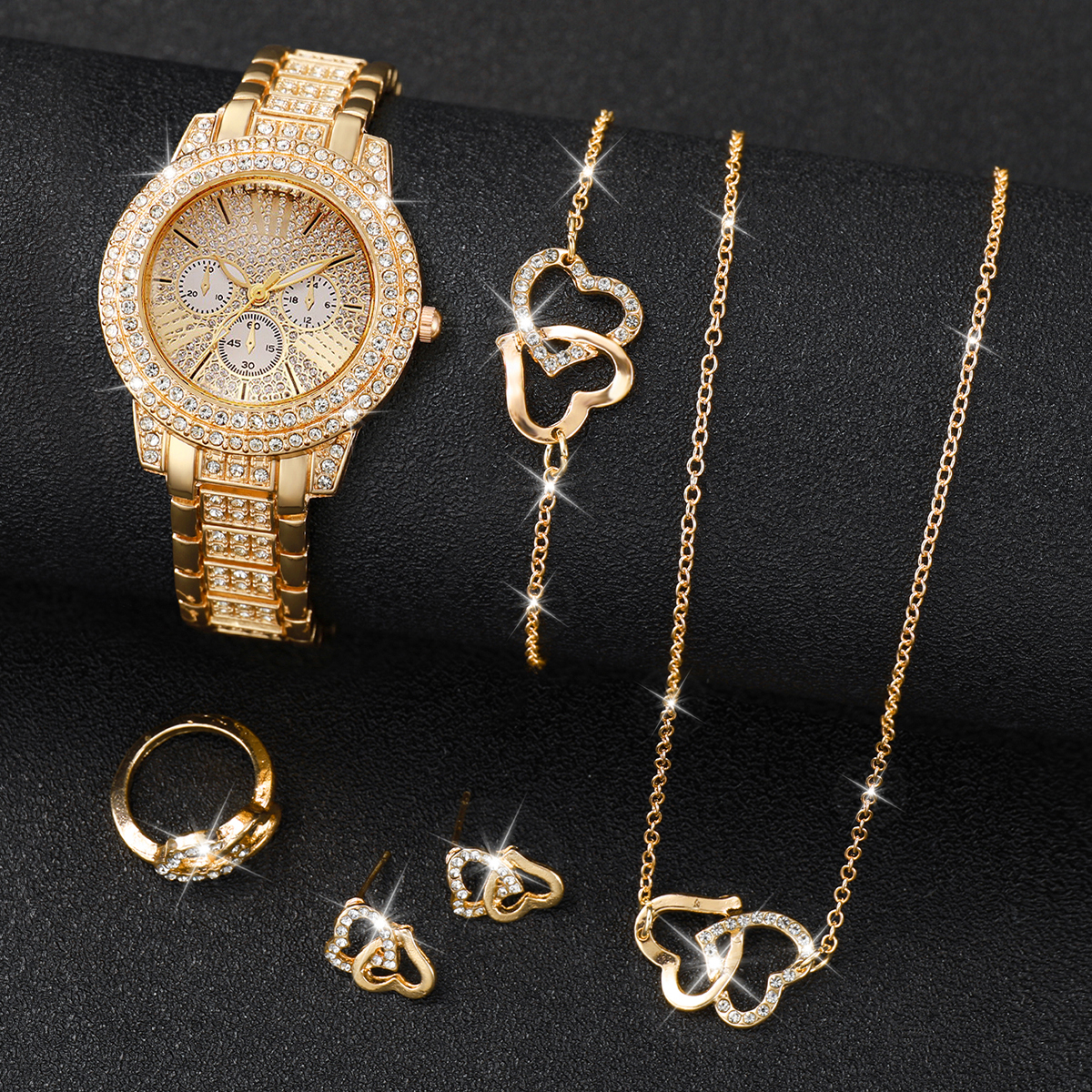 6PCS Luxury Rhinestone Women W - Luxury Watch Case Travel 리뷰 및 가격