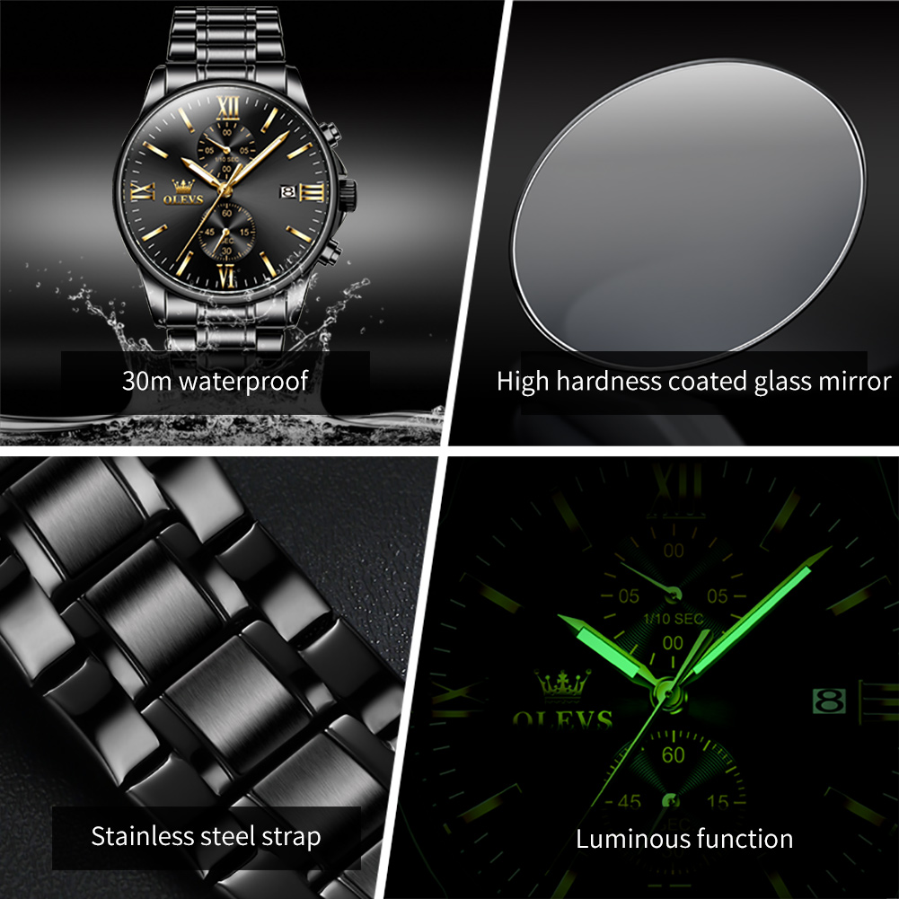 OLEVS 2886 Classic Black Quart - Luxury Watch Exhibition 리뷰 및 가격