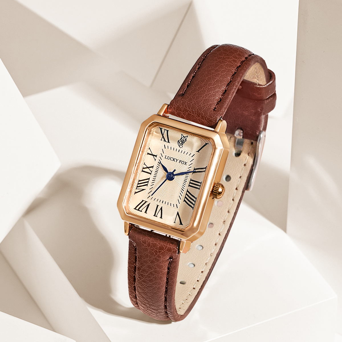 LUCKY FOX 2PCS Light Luxury Gi - Luxury Watch Leather Strap 리뷰 및 가격