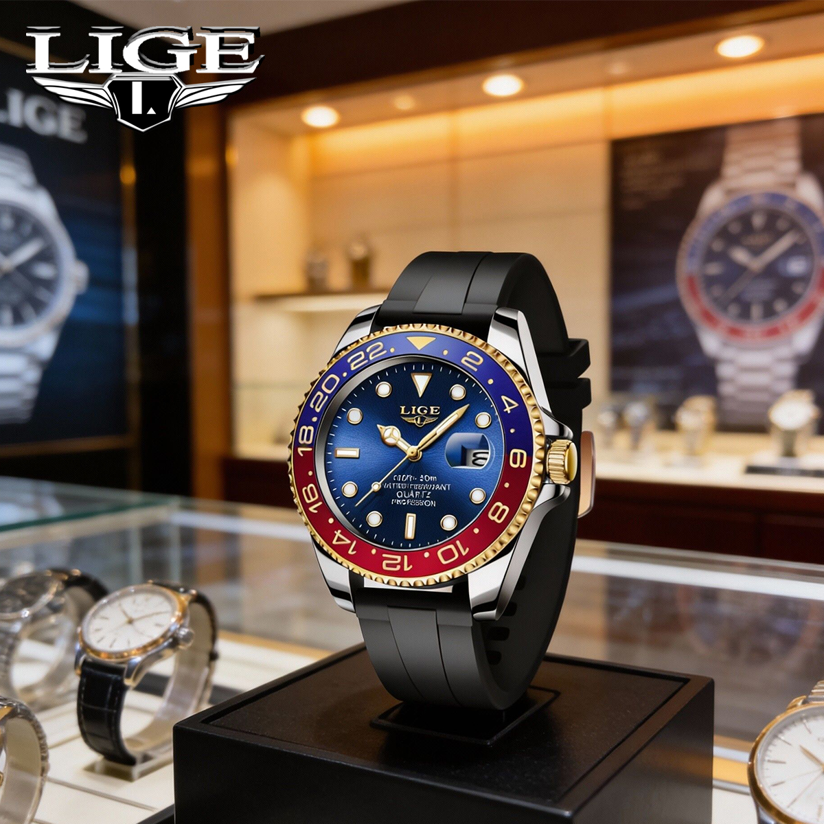 LIGE 2026 New Luxury Men Quart - Luxury Watch Display Case 리뷰 및 가격