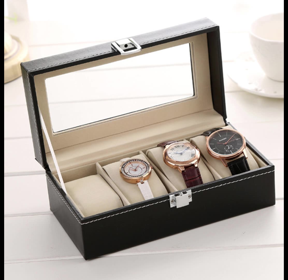 DELESYS 4 Positions PU Watch B - Luxury Watch Collection Box 리뷰 및 가격
