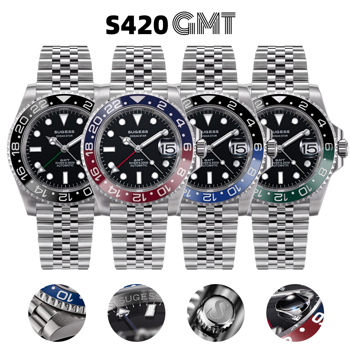 Sugess GMT Diving Watch of Men - Luxury Watch Expensive 리뷰 및 가격