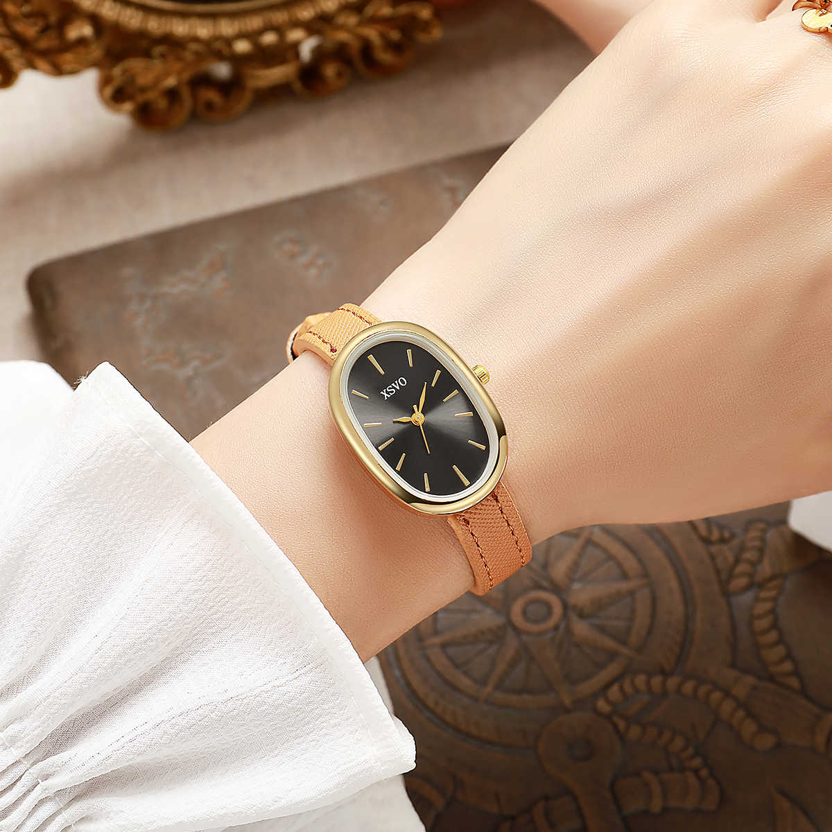 Elegant Oval Women's Watch, Go - Luxury Watch Leather Strap 리뷰 및 가격