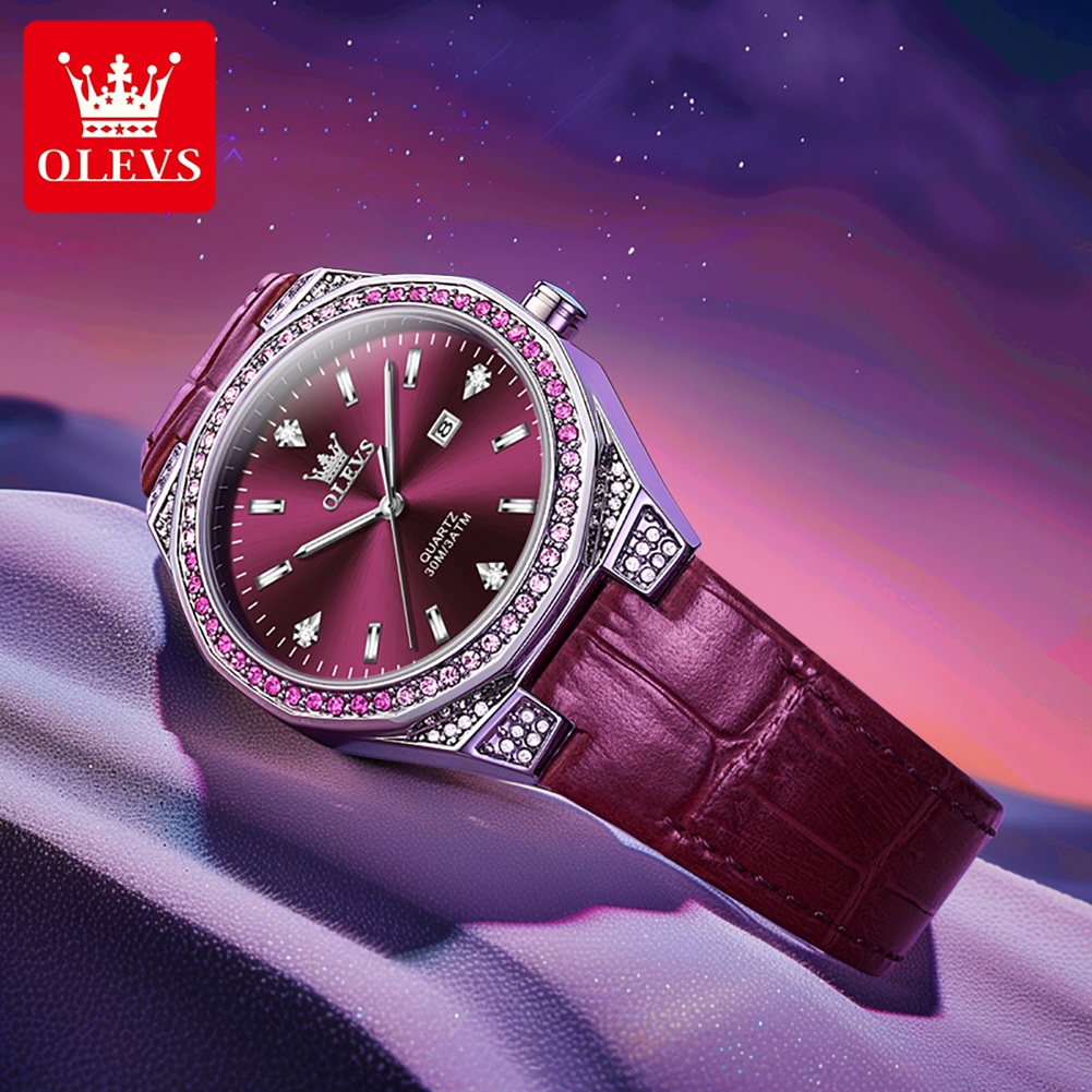 OLEVS Original Women's Watches - Luxury Watch Leather Strap 리뷰 및 가격