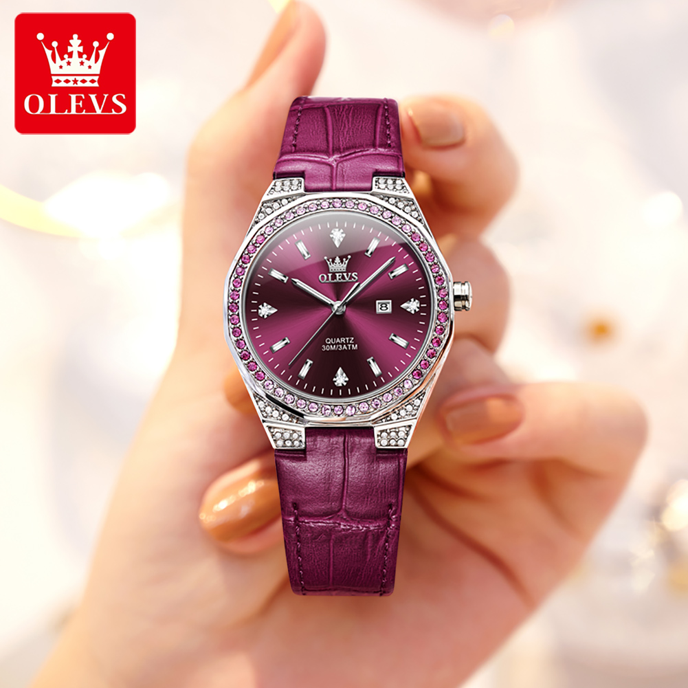 OLEVS Original Women's Watches - Luxury Watch Leather Strap 리뷰 및 가격