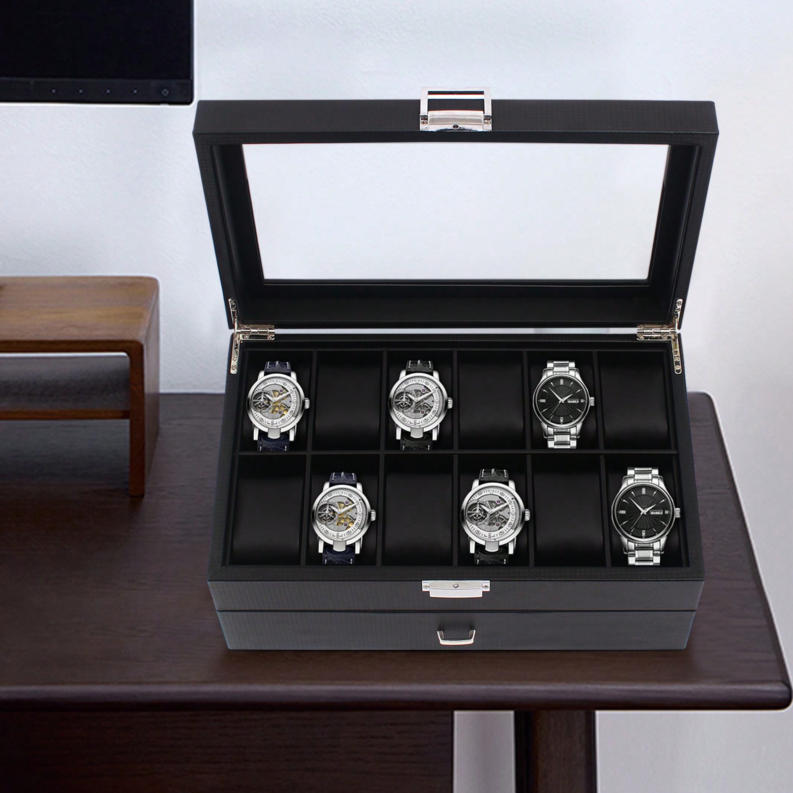 24 Slot Men Watch Display Case - Luxury Watch Display Case 리뷰 및 가격
