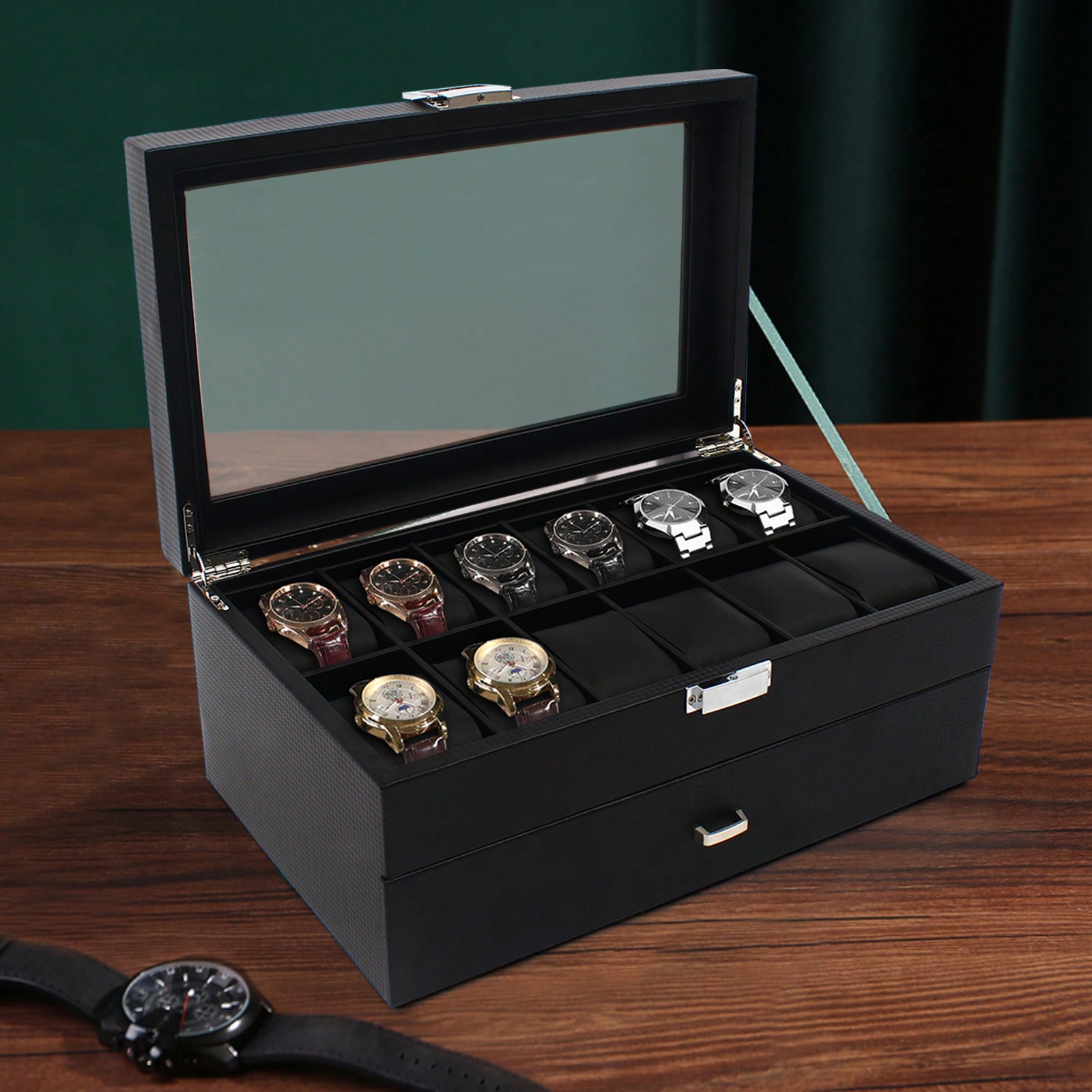 24 Slot Men Watch Display Case - Luxury Watch Display Case 리뷰 및 가격