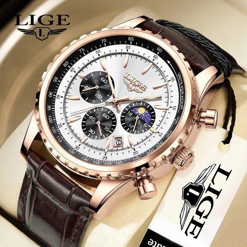 LIGE New Mens Watches Top Bran - Luxury Watch Collection Box 리뷰 및 가격