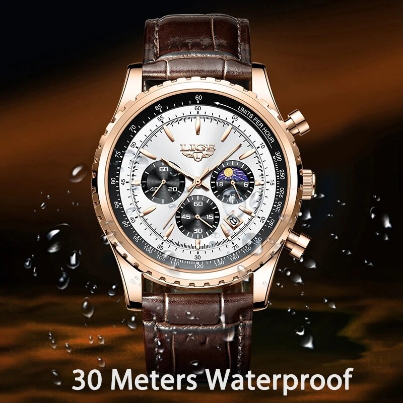 LIGE New Mens Watches Top Bran - Luxury Watch Collection Box 리뷰 및 가격