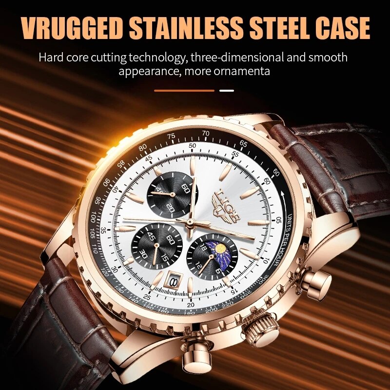 LIGE New Mens Watches Top Bran - Luxury Watch Collection Box 리뷰 및 가격
