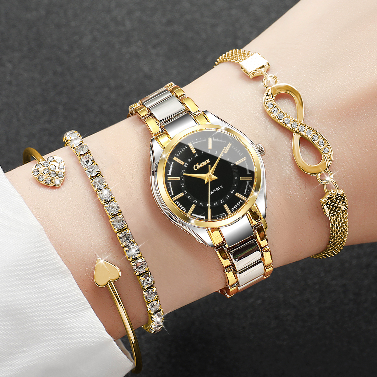 4PCS Elegant Women Watches Bra - Luxury Watch Case Travel 리뷰 및 가격