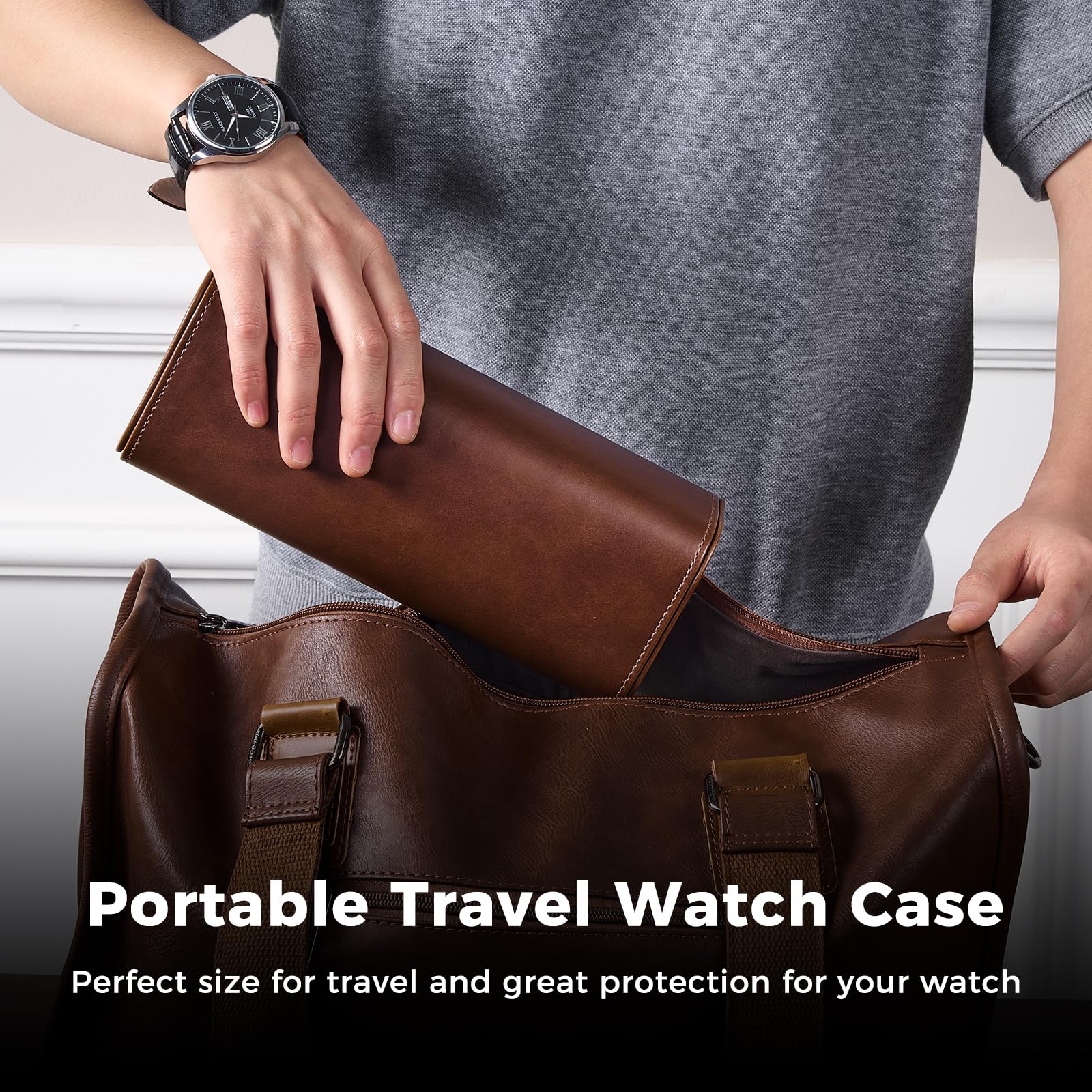 Luxury PU Leather Watch Case W - Luxury Watch Case Travel 리뷰 및 가격