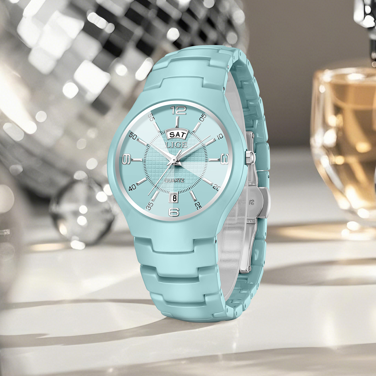 LIGE Luxury Elegant Quartz Wom - Luxury Watch Display 리뷰 및 가격