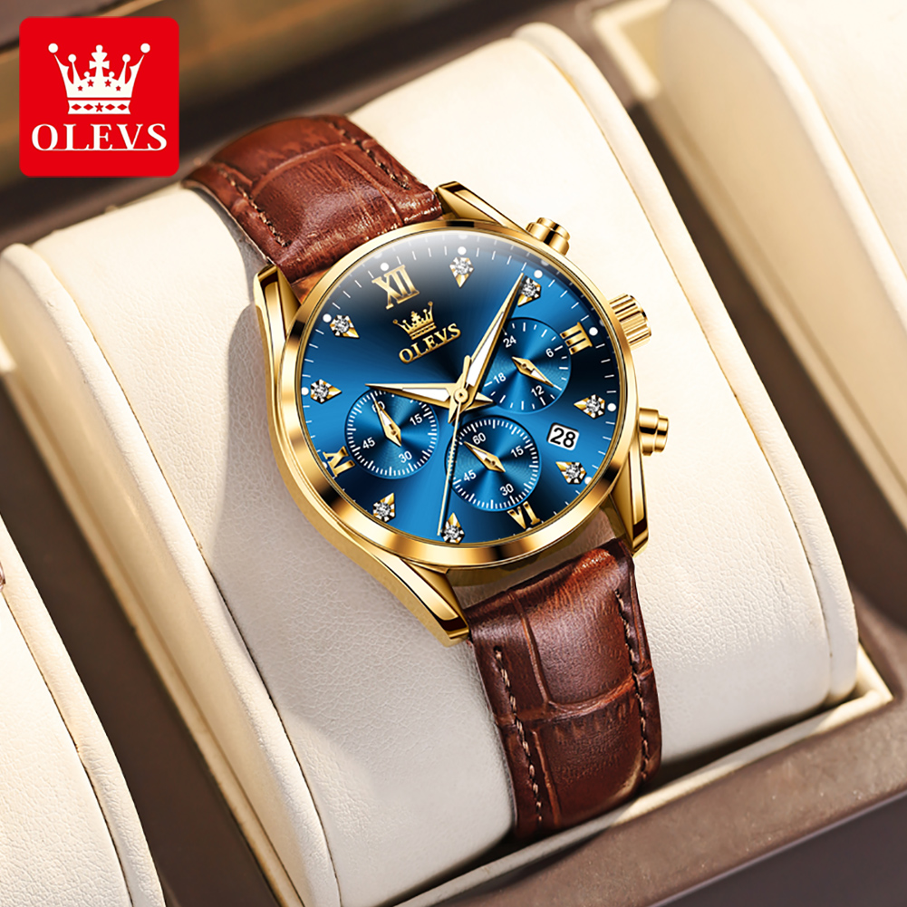OLEVS 5523 Original Brand Wome - Luxury Watch Leather Strap 리뷰 및 가격
