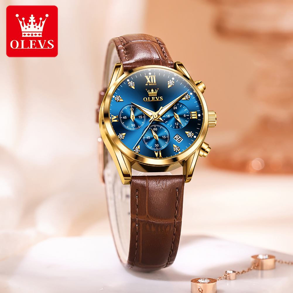 OLEVS 5523 Original Brand Wome - Luxury Watch Leather Strap 리뷰 및 가격