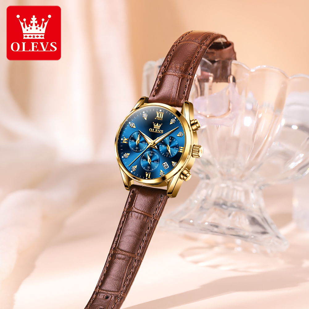 OLEVS 5523 Original Brand Wome - Luxury Watch Leather Strap 리뷰 및 가격