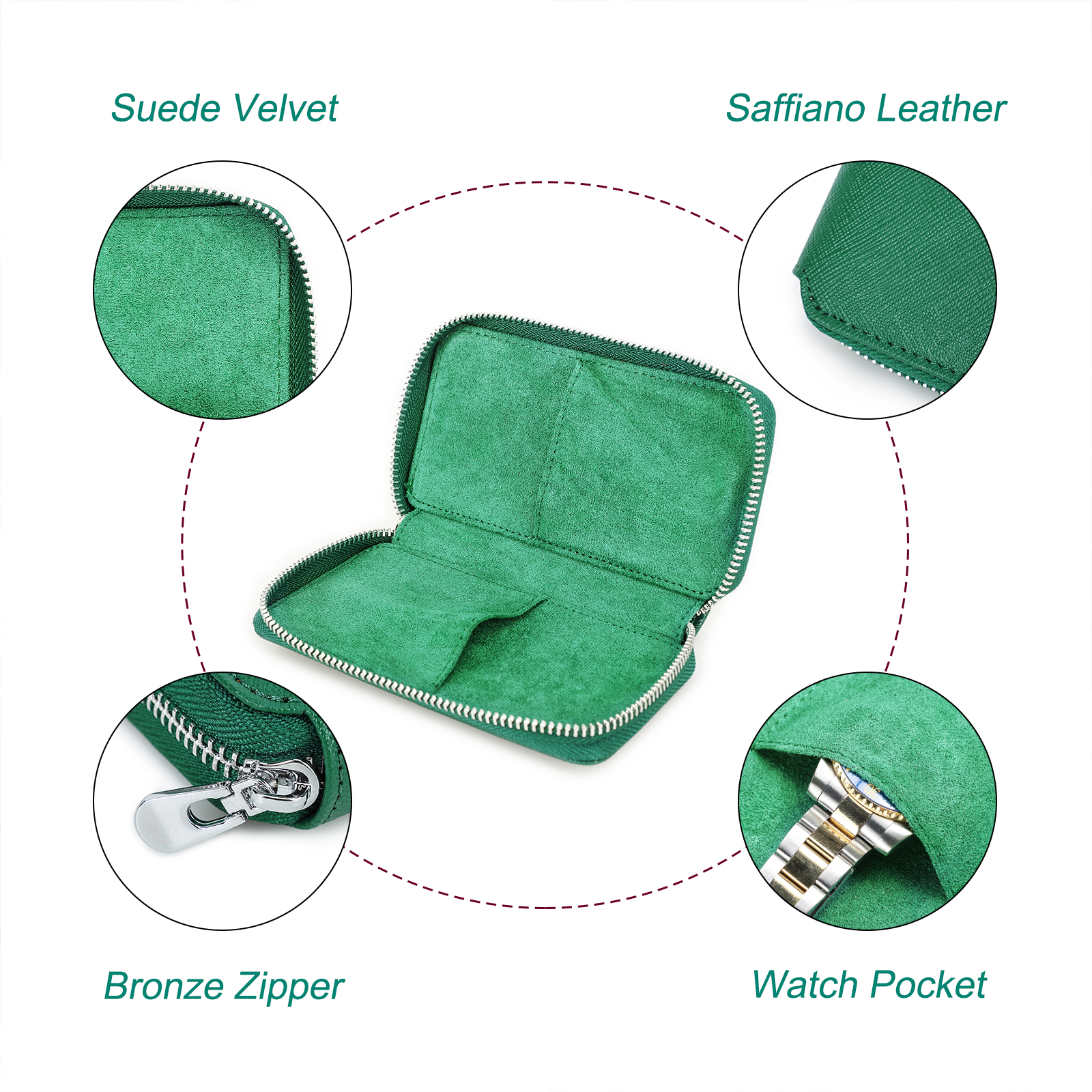 CONTACTS FAMILY Luxury Pouch w - Luxury Watch Case Travel 리뷰 및 가격