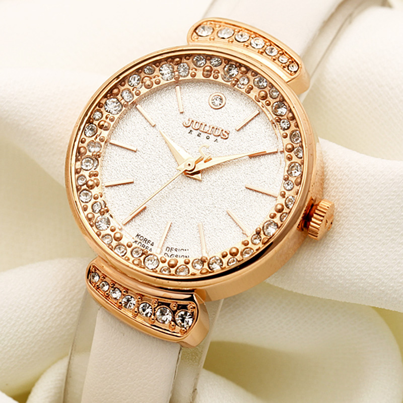 Rhinestones Women's Watch Japa - Luxury Watch Leather Strap 리뷰 및 가격