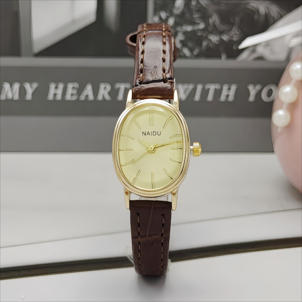 Fashion Brand Women Oval Dial  - Luxury Watch Leather Strap 리뷰 및 가격