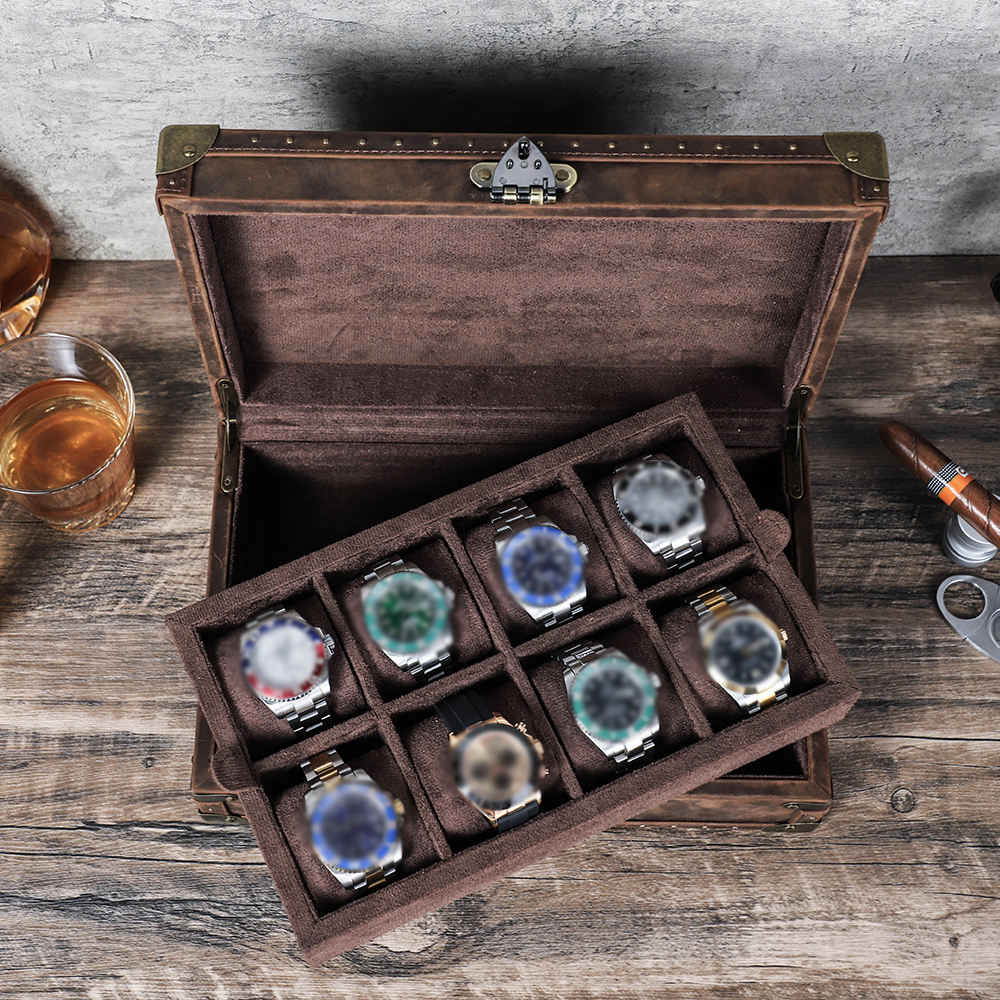 CONTACT'S FAMILY 8 Leather Cus - Luxury Watch Case Travel 리뷰 및 가격