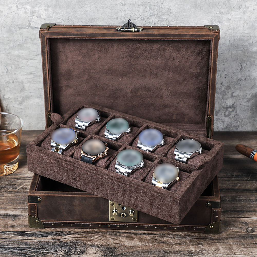 CONTACT'S FAMILY 8 Leather Cus - Luxury Watch Case Travel 리뷰 및 가격