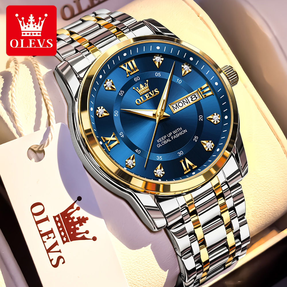 OLEVS Brand Fashion men's watc - Luxury Watch Display 리뷰 및 가격