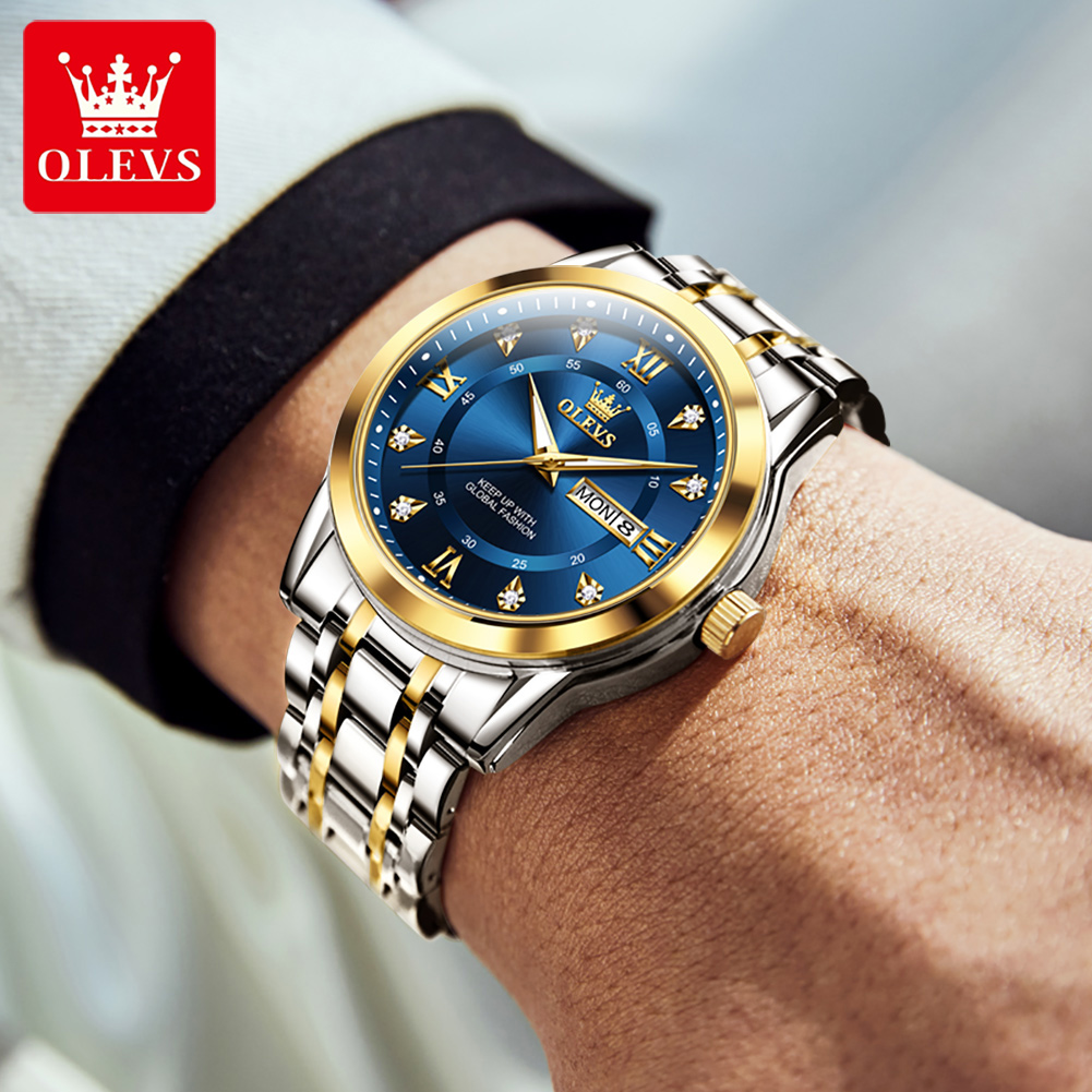 OLEVS Brand Fashion men's watc - Luxury Watch Display 리뷰 및 가격