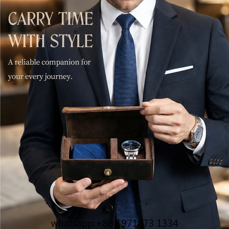 FAMILY Genuine Leather Travel  - Luxury Watch Case Travel 리뷰 및 가격