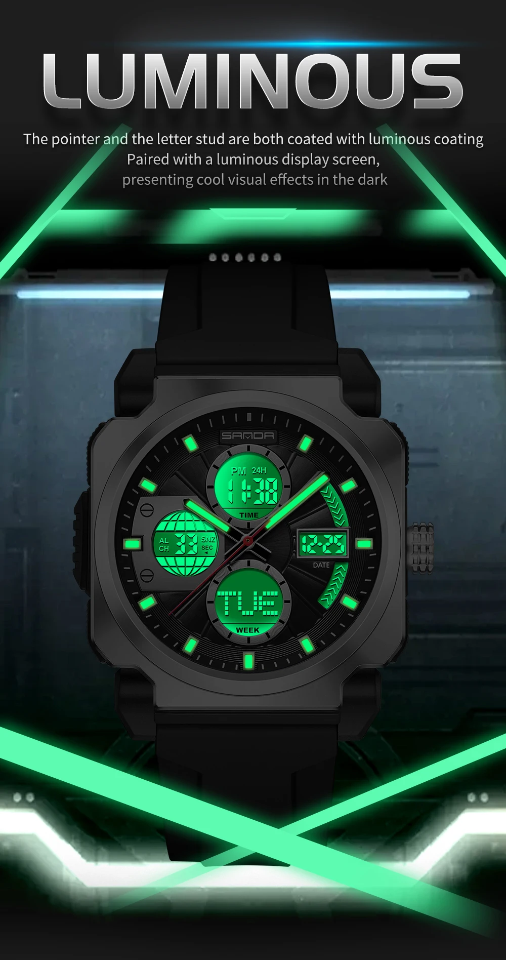 SANDA Men's Electronic Watch O - Luxury Watch Shop 리뷰 및 가격