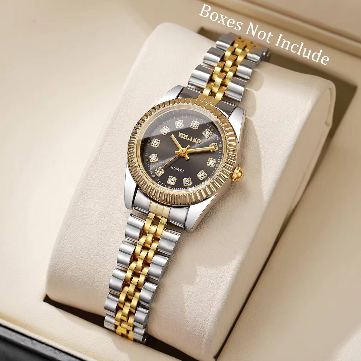 Fashion Rhinestone Women Quart - Luxury Watch Case Travel 리뷰 및 가격