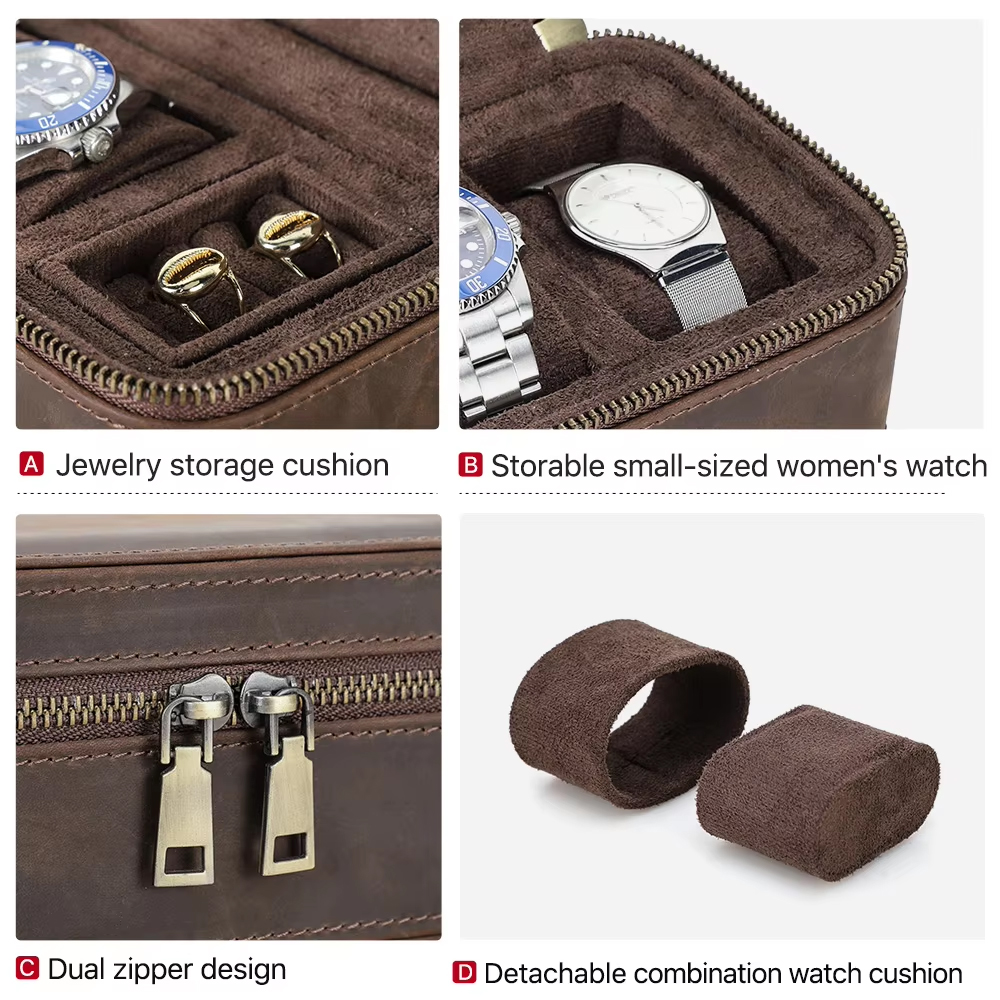 10/8/3/2 Grids Luxury Genuine  - Luxury Watch Case Travel 리뷰 및 가격