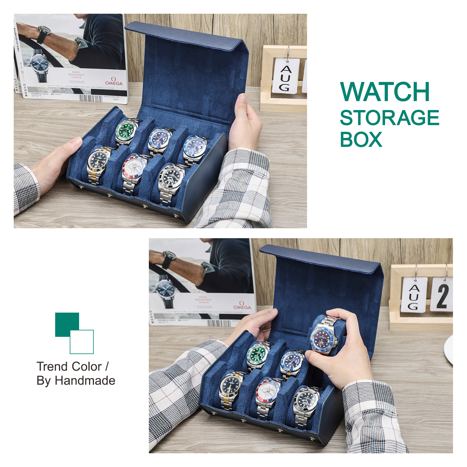 Genuine Leather Watch Travel C - Luxury Watch Collection Box 리뷰 및 가격