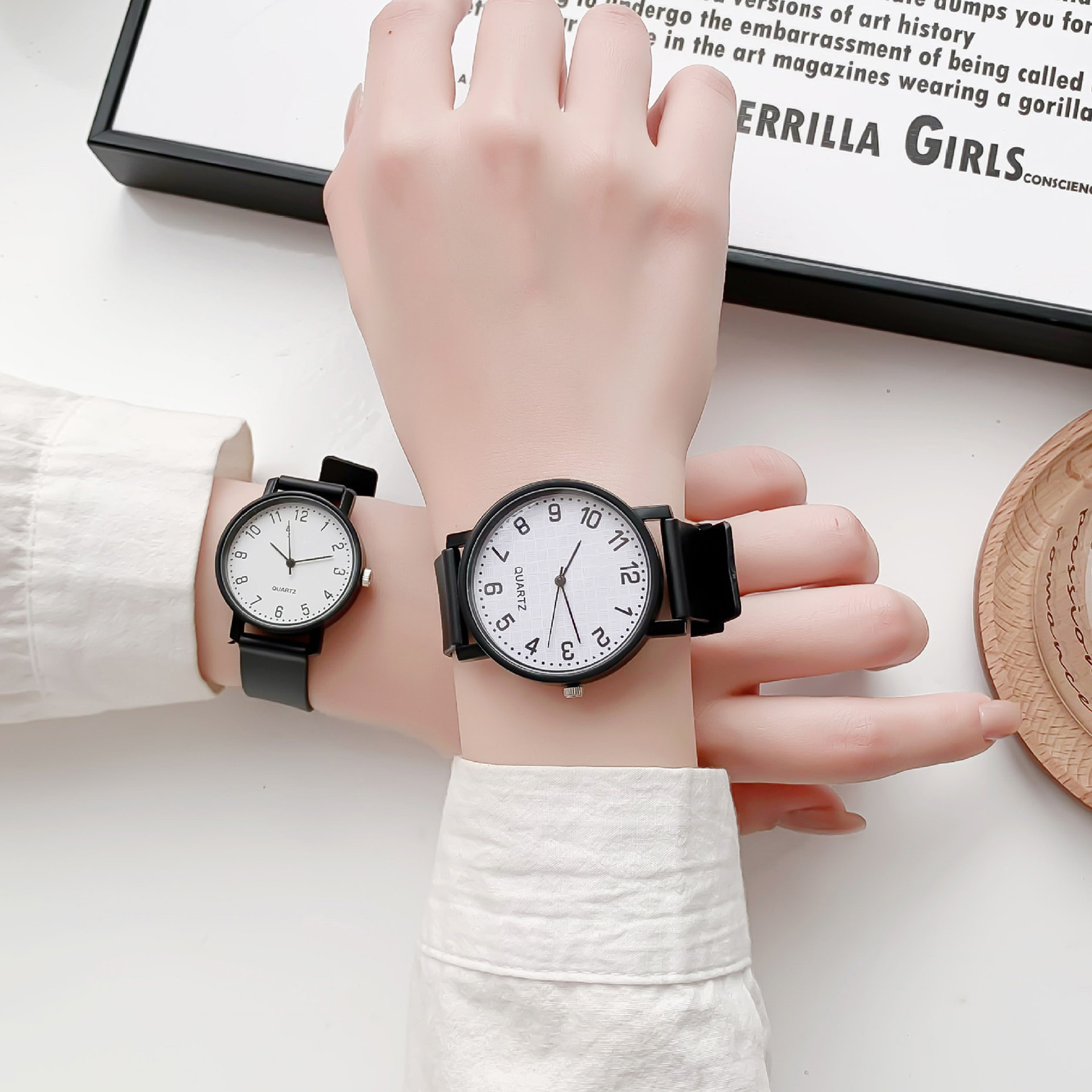 Simple Black Watch Quartz Watc - Luxury Watch Leather Strap 리뷰 및 가격