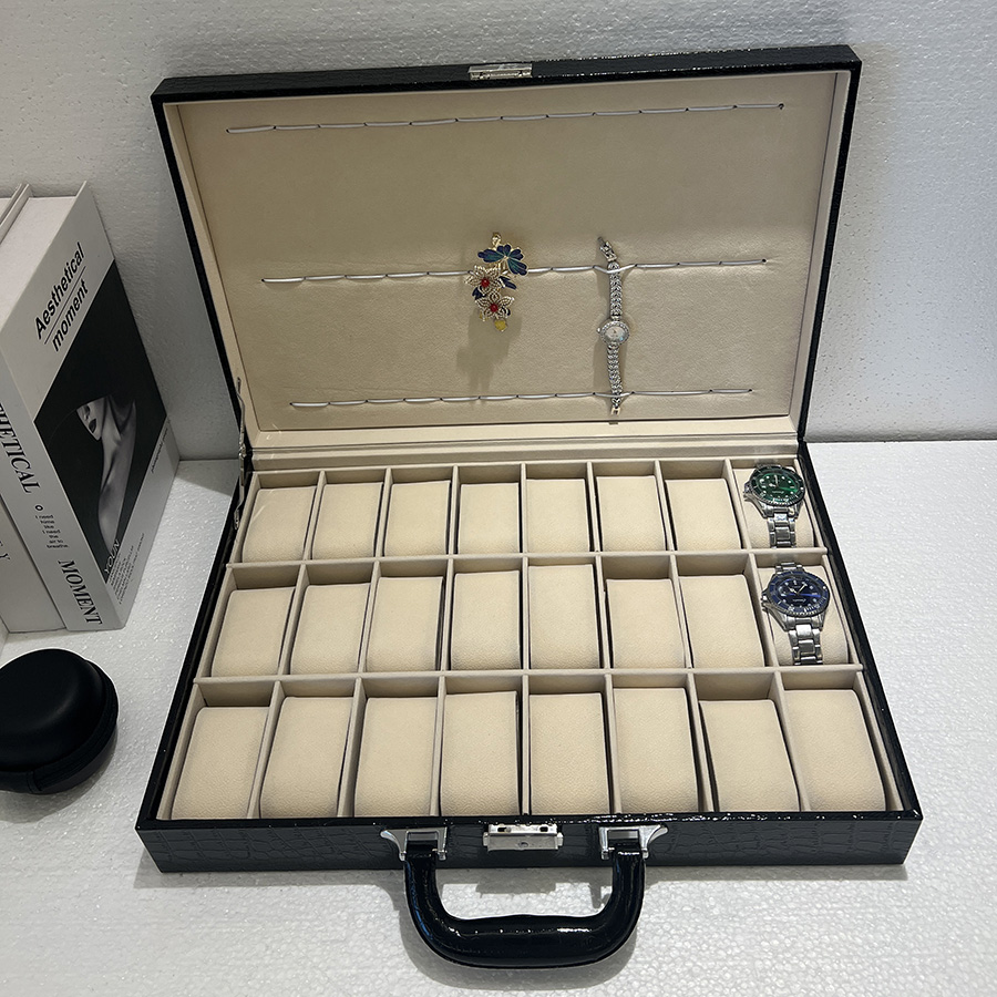 36-inch Portable Watch Case Cr - Luxury Watch Collection Box 리뷰 및 가격