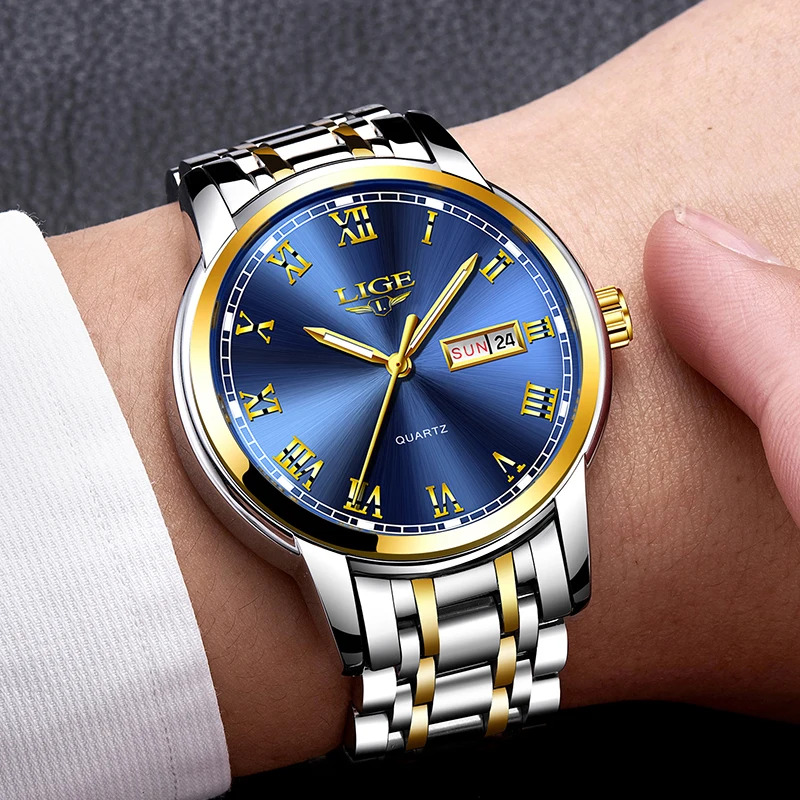LIGE Brand Top Luxury Quartz M - Luxury Watch Collection Box 리뷰 및 가격